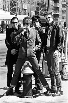 Punk Prints: Dave Vanian, Rat Scabies, Brian James and Captain Sensible of The Damned. 10th April 1977