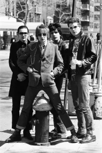 Punk Prints: Dave Vanian, Rat Scabies, Brian James and Captain Sensible of The Damned. 10th April 1977