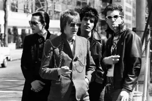 Punk Prints: Dave Vanian, Rat Scabies, Brian James and Captain Sensible of The Damned. 10th April 1977