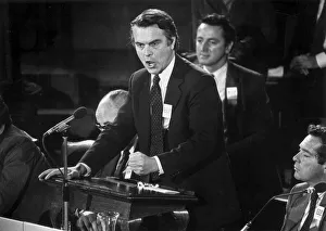 Speaking Prints: David Anthony Llewellyn Owen-Life Peer pictured in1981 at the Social Democrats Party
