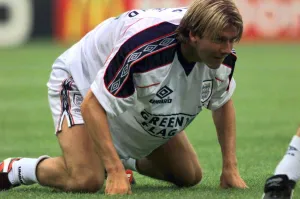 David Beckham England footballer training June 1998 in Toulose in France for