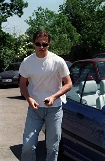 David Beckham Football June 1997 Manchester United footballer outside the home of