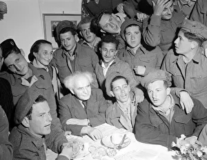 Israel Prints: David Ben Gurion Founder of Modern Israel with Fledgling Israeli Army Circa 1947