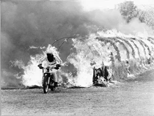 Core69 Prints: David Black coming out of the blazing tunnel at the finnish of the world record attempt