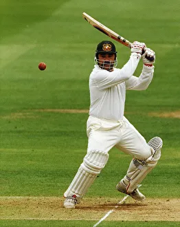 Core59 Prints: David Boon Australian Cricketer batting during his first Test century against England