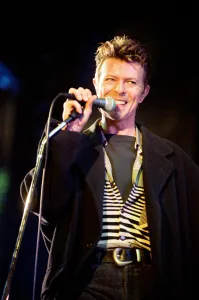 David Bowie performing at The Big Twix Mix concert at The Birmingham NEC