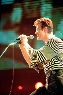 David Bowie performing at The Big Twix Mix concert at The Birmingham NEC