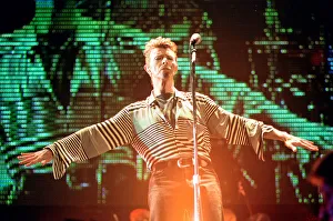 00902 Prints: David Bowie performing at The Big Twix Mix concert at The Birmingham NEC