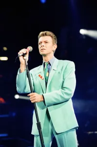 David Bowie performing at The Freddie Mercury Tribute Concert for Aids Awareness