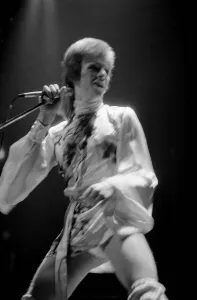 Bowie2016 Prints: David Bowie performing on stage at the Dome Theatre Brighton