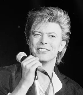 David Bowie seen here singing at the press conference to announce the details of his