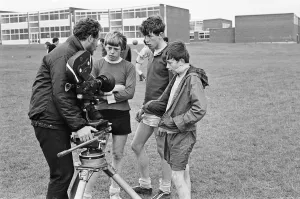 Drama Prints: David Bradley (on the right), (aged 14) playing the part of Billy Casper