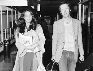 David Carradine with his first wife Linda arrive at Heathrow Airport from Los Angeles