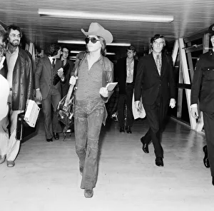 David Cassidy, singer and actor, arrives at Heathrow Airport in 1972