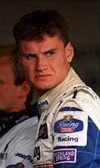 David Coulhard motor racing driver at silverstone on the eve of British grand prix epd