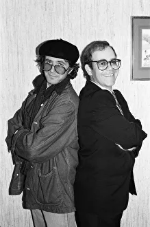 David Essex and Elton John. The two soccer mad fans have just watched their lads do