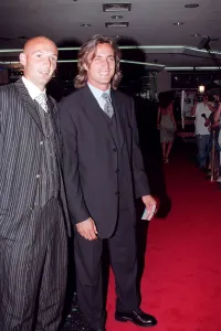 Smilin Prints: David Ginola Tottenham and Frank LeBouef Chelsea footballers at film premiere of