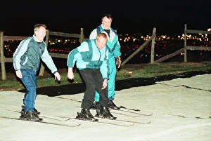 Skiing Prints: David Gray, Matti Hay and Mick Maddison from Redcar preaoring for a trip down the dri-ski