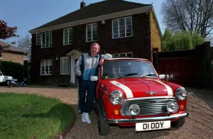 DAVID HAMILTON, D. J. WITH HIS PERSONALISED NUMBER PLATE 26 / 04 / 1991
