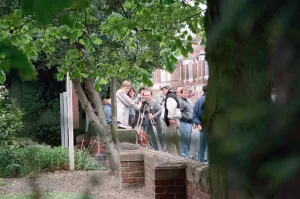 David Jason, Nicholas Lyndhurst and Denis Lill during the filming of the