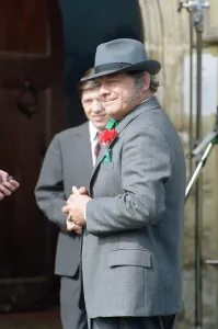 David Jason as Pop Larkin pictured during filming The Darling Buds of May