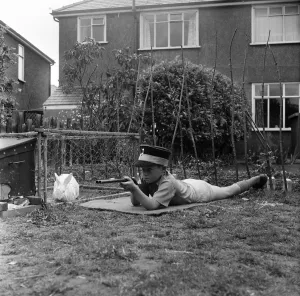David Kilgour, aged 8, who wants to be a soldier seen at his home in Mochdre, Colwyn Bay
