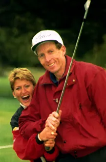 Golfer Prints: David Leadbetter Golfing coach teaches Paula Hamilton