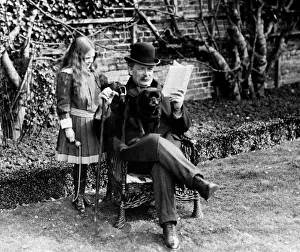 1911 Prints: David Lloyd George British Prime Minister with daughter Megan in Folkestone in