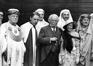 Former Prints: David Lloyd George and Lady Megan Lloyd George at the Eisteddfod after the chairing of