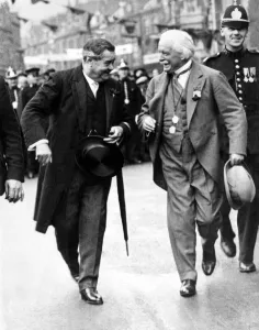 David Lloyd George and Lieutenant Colonel David Watts Morgan, CBE, DSO, MP