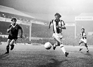 Kick Prints: David Mills attacking the Manchester United goal area with Jimmy Nicholls in pursuit