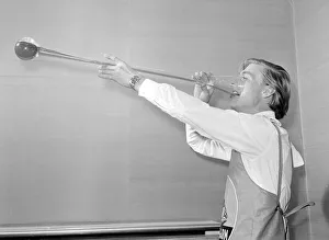 Apron Prints: David Naylor drinking a yard of ale in world record-breaking time of nine seconds