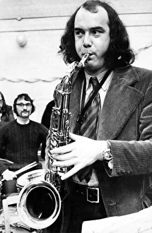 Saxophonist Prints: David Ormiston of Blakelaw in the College Big Band takes a sax solo in December 1971