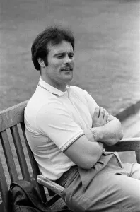 David Pearce, who is standing down as British Heavyweight Champion. 20th May 1985