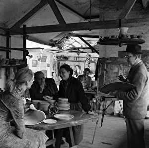 Pottery Prints: David Rawnsleys Chelsea Studio. September 1952 C4513