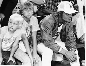 David Soul Film TV Actor with sons John Soul and Chris Soul October 1976