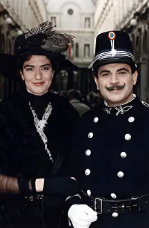 David Suchet actor with Anna chancellor actress star in the television series Poirot
