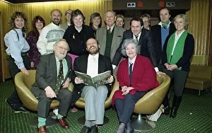 Scripts Prints: David Waite with his wife Alison met the cast of the Archers at the BBC Pebble Mill