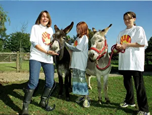 Davina McCall TV Presenter October 1999 at Brent Lodge Animal Centre in Greenford