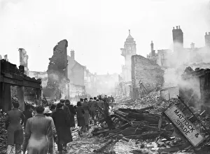 Dawn over the ruined city of Coventry after the Luftwaffe launched its most devastating