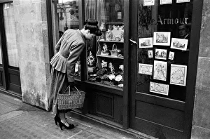 Century Prints: Day in the Life of Shepherds Market circa 1948 Local resident window shopping at No 13