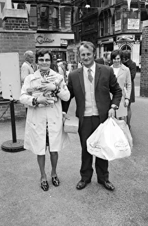 Day trippers at Hastings from Ostend. House wife Mrs Collette Vanthomme