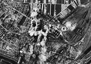 France Prints: Daylight attack on the power station at Pont A Vendin and the factories at La Basse in