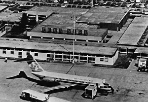 A DC9 of British Midland Airways seen here on the apron at Teesside Airport