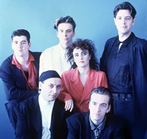 Deacon Blue seen here posing in the studio for the Daily Record 10th February 1989