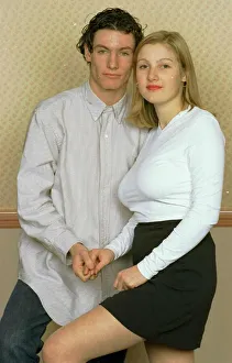 Dean Gaffney Eastenders actor posing with his former girlfriend Sarah Burge who is now