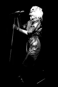 Debbie Harry of Blondie performs in concert at Newcastle City Hall 4 January 1980