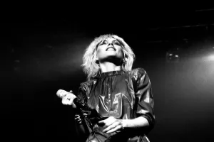 Debbie Harry of Blondie performs in concert at Newcastle City Hall 4 January 1980