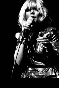 Debbie Harry of Blondie performs in concert at Newcastle City Hall 4 January 1980
