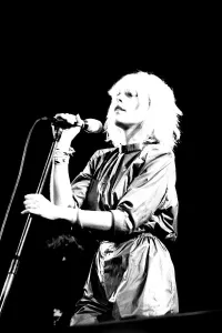 Debbie Harry of Blondie performs in concert at Newcastle City Hall 4 January 1980